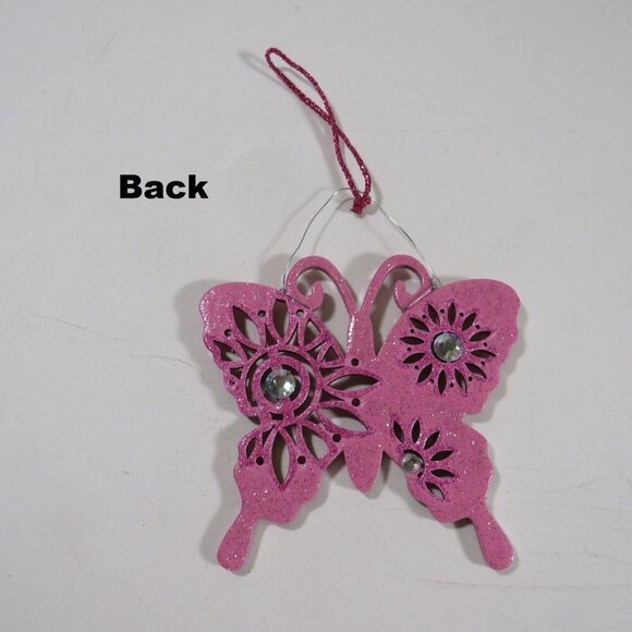 COPY - Butterfly with SUNFLOWER DESIGN Laser Cut Wooden Ornament Hangs - Picture 3 of 6